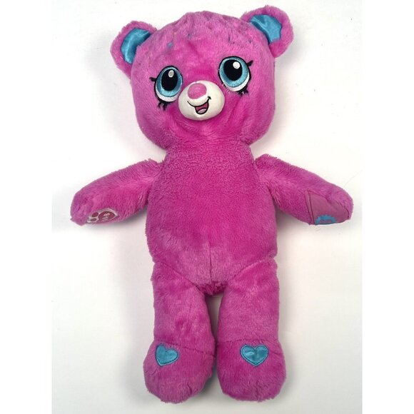 2013 BUILD-A-BEAR WORKSHOP 17" Hot Pink Plush Stuffed D'Lish Donut SHOPKINS BEAR - Picture 1 of 8